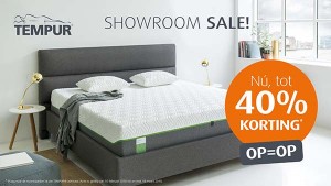 Tempur korting aanbieding showroom