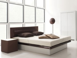 Profine waterbed: Allure Hoofdbord: Basic plus Nachttafel: Kwadrant met licht lade en glas